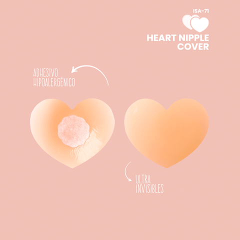Cubre pezones corazon ultra delgados ligeros invisibles / Heart nipple cover / ISA-71