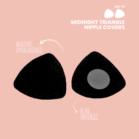 Cubre pezones escarchados en forma de triangulo / Midnight Triangle Nipple Covers / ISA-73