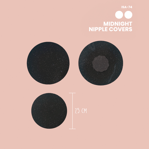 Cubre pezones  escarchados ultra delgados invisibles / Midnight Nipple Covers / ISA-74